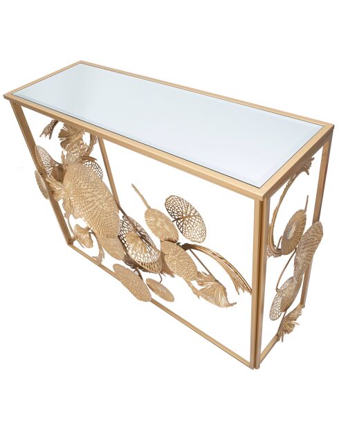 Console glam univers dorée - 114x40.5x80 cm