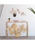 Console glam univers dorée - 114x40.5x80 cm