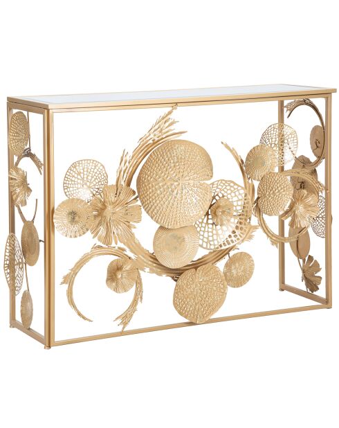 Console glam univers dorée - 114x40.5x80 cm