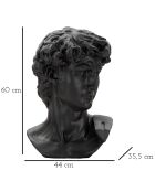 Sculpture tête antique noire - 44x35.5x60 cm