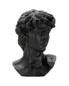Sculpture tête antique noire - 44x35.5x60 cm