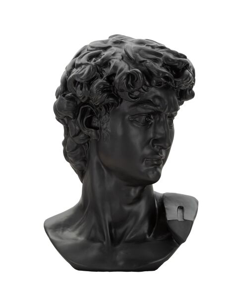 Sculpture tête antique noire - 44x35.5x60 cm