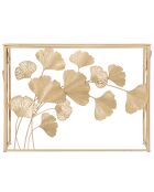 Table console en fer à feuilles dorée - 108x36.5x80 cm
