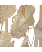 Table console en fer à feuilles dorée - 108x36.5x80 cm