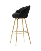 Tabouret de bar vienne noir - 55x53x110 |Hauteur siège 90 cm|Hauteur pieds 76 cm