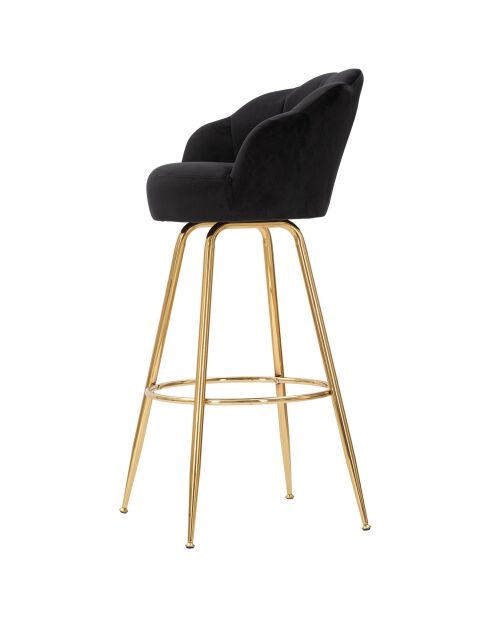 Tabouret de bar vienne noir - 55x53x110 |Hauteur siège 90 cm|Hauteur pieds 76 cm