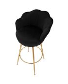 Tabouret de bar vienne noir - 55x53x110 |Hauteur siège 90 cm|Hauteur pieds 76 cm