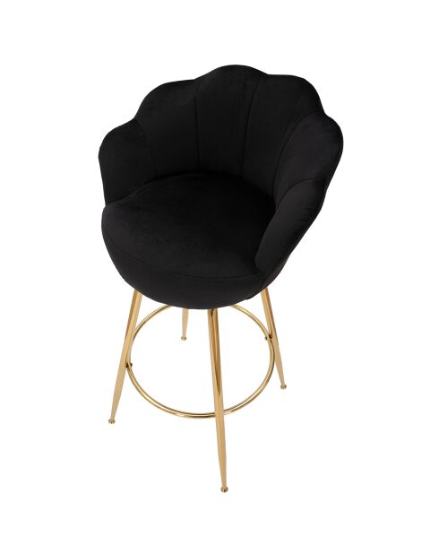 Tabouret de bar vienne noir - 55x53x110 |Hauteur siège 90 cm|Hauteur pieds 76 cm