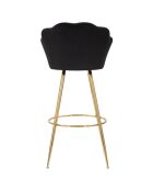 Tabouret de bar vienne noir - 55x53x110 |Hauteur siège 90 cm|Hauteur pieds 76 cm