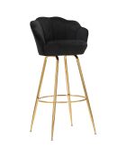 Tabouret de bar vienne noir - 55x53x110 |Hauteur siège 90 cm|Hauteur pieds 76 cm
