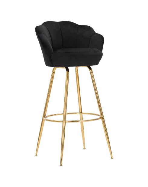 Tabouret de bar vienne noir - 55x53x110 |Hauteur siège 90 cm|Hauteur pieds 76 cm