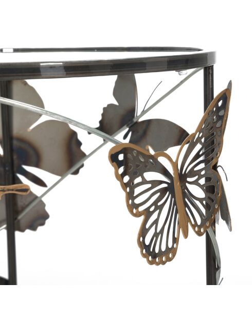 2 mesas con forma de mariposa negra