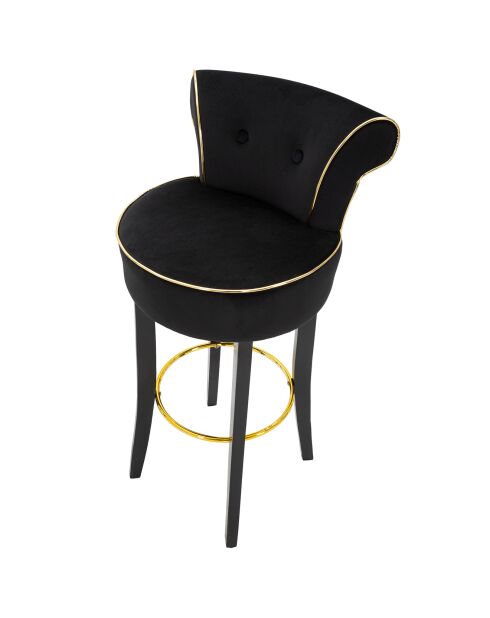 Tabouret de bar lounge noir - 46x48x96 cm