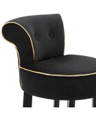 Tabouret de bar lounge noir - 46x48x96 cm