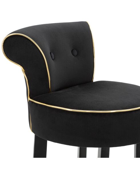 Tabouret de bar lounge noir - 46x48x96 cm