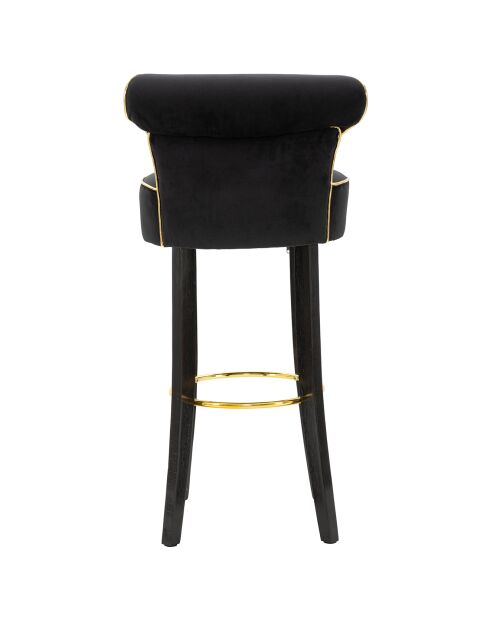 Tabouret de bar lounge noir - 46x48x96 cm