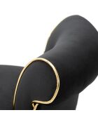 Tabouret de bar lounge noir - 46x48x96 cm