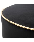 Tabouret de bar lounge noir - 46x48x96 cm