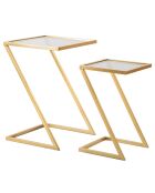2 Petites tables Z dorées