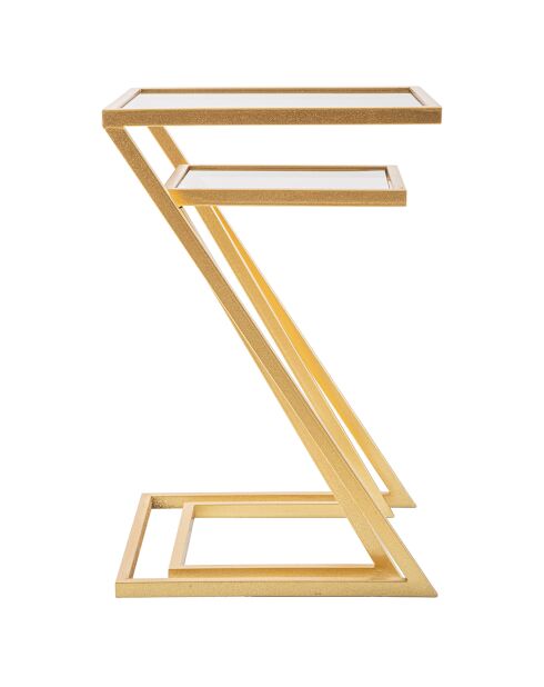 2 mesas pequeñas en Z doradas