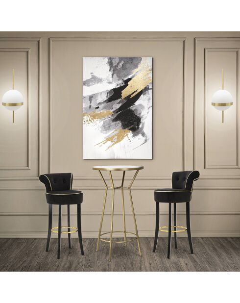 Taburete lounge negro - 46x48x96 cm