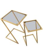 2 Petites tables Z dorées