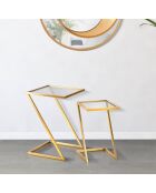 2 Petites tables Z dorées
