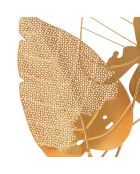 Décoration murale en fer feuilles d'automne dorée - 53x4x84.5 cm