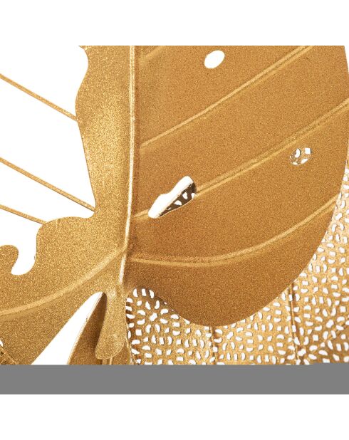 IJzeren wanddecoratie gouden herfstbladeren - 53x4x84,5 cm