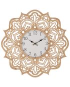 Horloge murale carving dorée - D. 60x4.5 cm