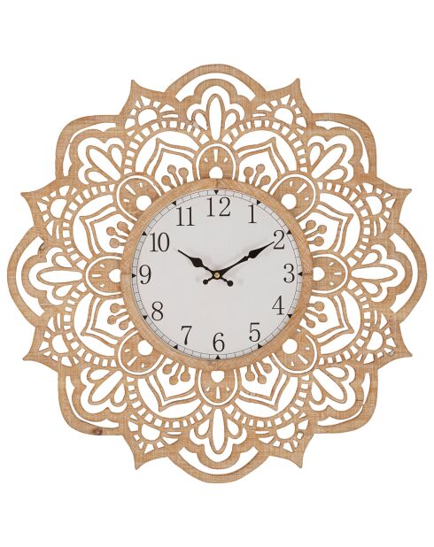 Horloge murale carving dorée - D. 60x4.5 cm