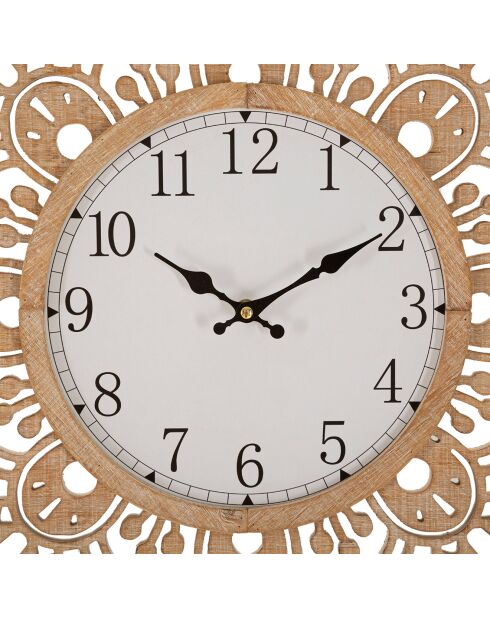 Horloge murale carving dorée - D. 60x4.5 cm