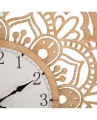 Horloge murale carving dorée - D. 60x4.5 cm