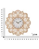 Horloge murale carving dorée - D. 60x4.5 cm