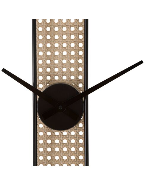 Zwarte ribby wandklok - D. 60x5 cm