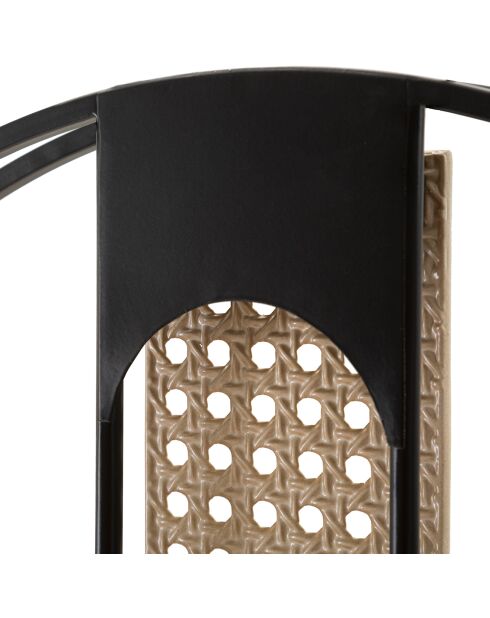 Zwarte ribby wandklok - D. 60x5 cm