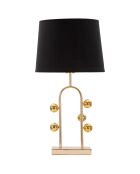 Lampe à poser bulle noire - D. 32.5x61 cm
