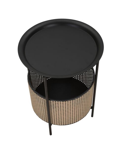 Schwarzer Kaffeetisch Osaka - D. 40x50 cm