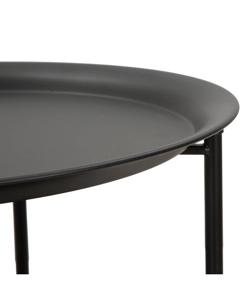 Schwarzer Kaffeetisch Osaka - D. 40x50 cm