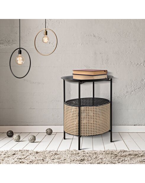 Schwarzer Kaffeetisch Osaka - D. 40x50 cm