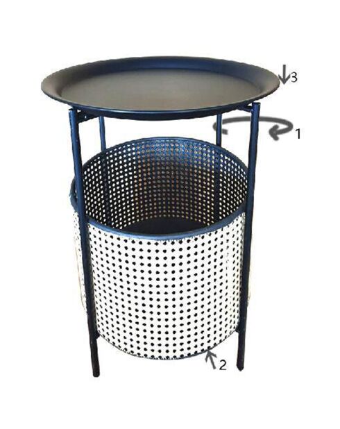 Schwarzer Kaffeetisch Osaka - D. 40x50 cm