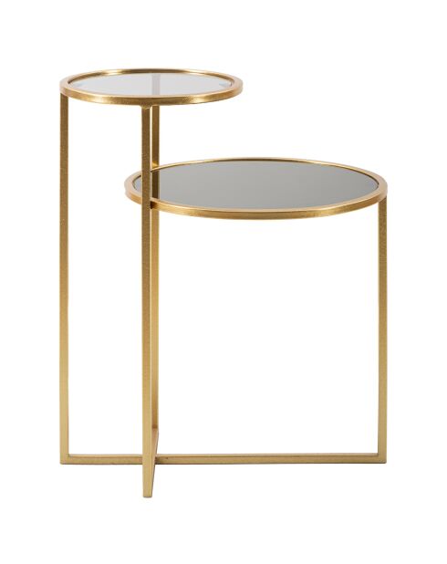Petite table 2 niveaux dorée - 50x40x60.5 cm