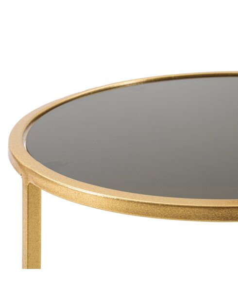 Petite table 2 niveaux dorée - 50x40x60.5 cm