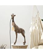 Lampada da tavolo dorata giraffa - 28x16x60 cm