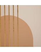 Impression graphique shine rose poudré - 80x3x120 cm