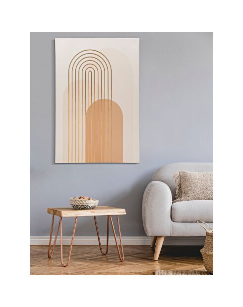 Stampa grafica lucida rosa cipria - 80x3x120 cm