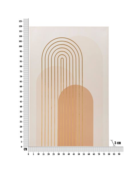 Stampa grafica lucida rosa cipria - 80x3x120 cm