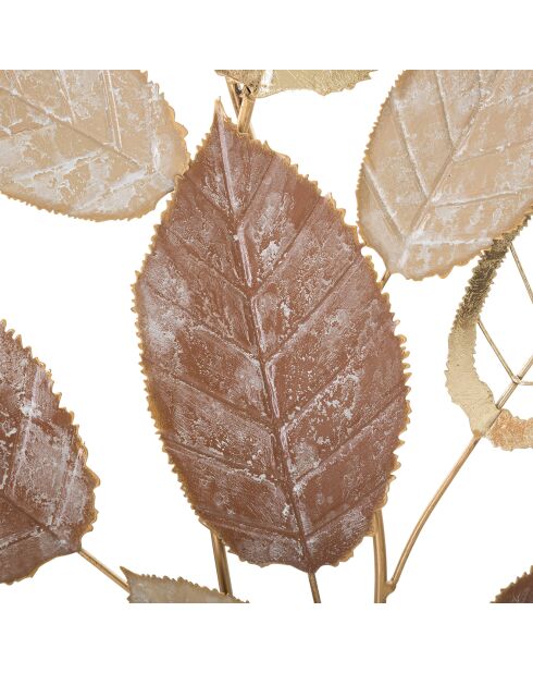 Wanddekoration aus Eisen im Herbst, 66 x 5 x 116,8 cm, Orange