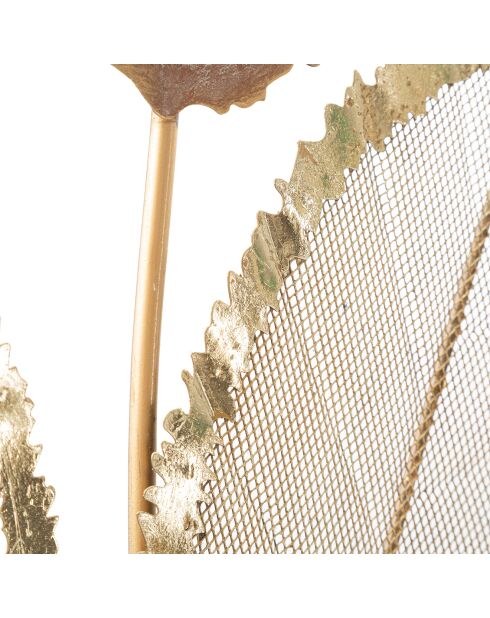 Wanddekoration aus Eisen im Herbst, 66 x 5 x 116,8 cm, Orange