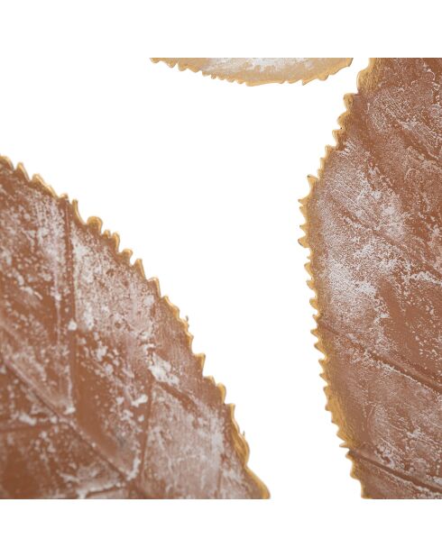 Wanddekoration aus Eisen im Herbst, 66 x 5 x 116,8 cm, Orange